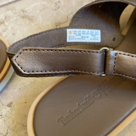 Timberland Adley Shore Cross Band Leather Sandals in Bronze 8.5 - Picture 7 of 10